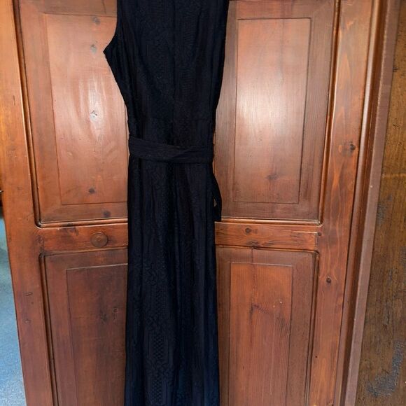 Womens Vince Camuto Lace Lined Pants Romper Navy Blue size 4 - Picture 4 of 5